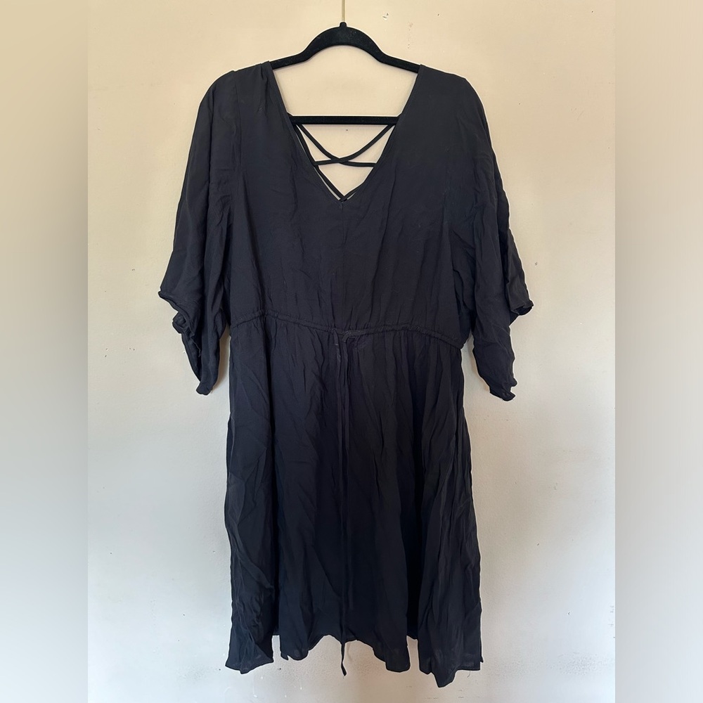 Torrid Black Peasant Dress Size 2